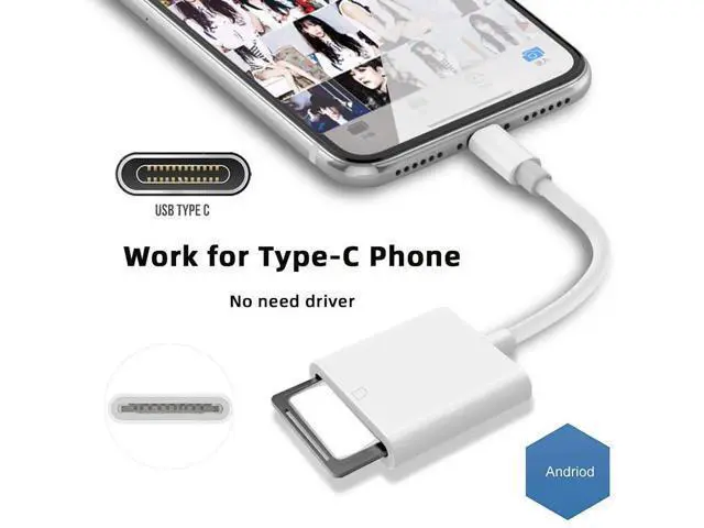Alt view image 2 of 7 - USB-C to SD/SDHC/SDXC Card Reader Adapter, USB2.0 Memory Card Reader for Laptop, Mac, Tablet & Smartphone