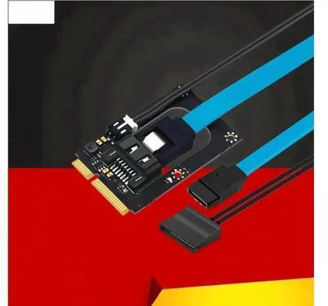 Main image of mSATA to SATA Riser Adapter with SATA 3.0 7Pin Extension & 5V Power Cable