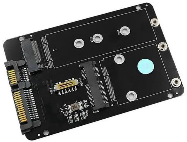Main image of 2-in-1 M.2 B Key SATA & mSATA to SATA 3.0 Adapter Card, 6Gbps 2.5 Inch Riser Converter for PC & Laptop
