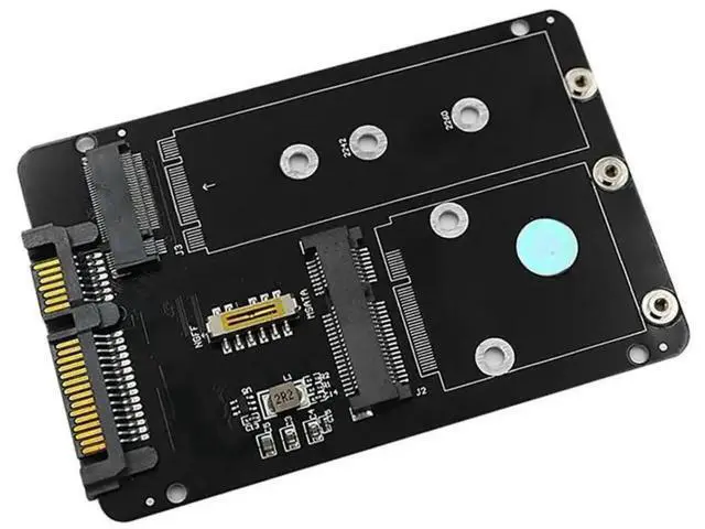 Alt view image 3 of 3 - 2-in-1 M.2 B Key SATA & mSATA to SATA 3.0 Adapter Card, 6Gbps 2.5 Inch Riser Converter for PC & Laptop