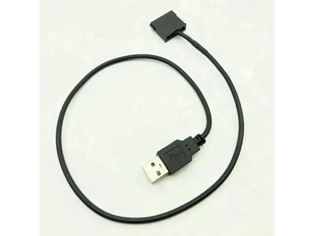 Alt view image 2 of 3 - 50cm 22AWG USB 5V Male to 15Pin SATA Female Power Cable Adapter, Black SATA Power Supply Cord for 2.5 Inch Laptop SATA HDD & SSD