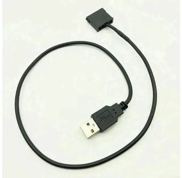 Alt view image 3 of 3 - 50cm 22AWG USB 5V Male to 15Pin SATA Female Power Cable Adapter, Black SATA Power Supply Cord for 2.5 Inch Laptop SATA HDD & SSD