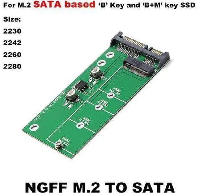 Alt view image 3 of 5 - M.2 NGFF SATA SSD to 2.5" SATA III 6Gbps Adapter Card, Supports B Key & B+M Key 2230 2242 2260 2280 SATA-Bus M.2 Solid State Drives