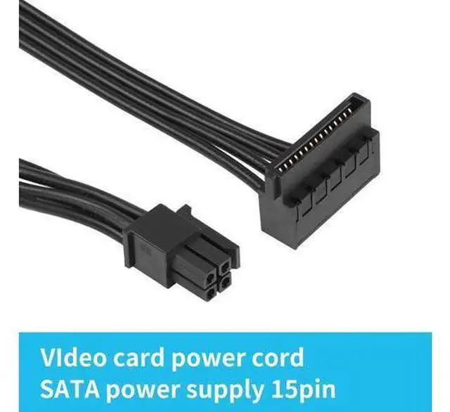 Alt view image 6 of 7 - 2 Pack 40CM ATX Mini 4Pin to Right Angle 15Pin SATA Female Power Cable, Motherboard Auxiliary Power Adapter for HDD, SSD, Blu-ray & CD Optical Drives