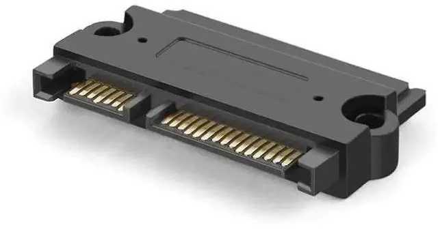 Main image of 22Pin 7+15 SATA Male to Female Extension Adapter, Slim SATA Extender Converter for 2.5 Inch SATA HDD SSD, Black Compact Design