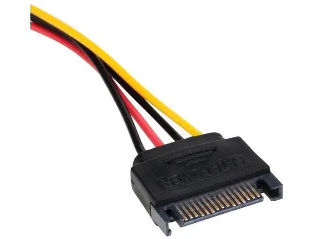 Alt view image 4 of 5 - 3 Pack SATA 15 Pin Male to LP4 Molex Female Power Adapter Cable, 7 Inch