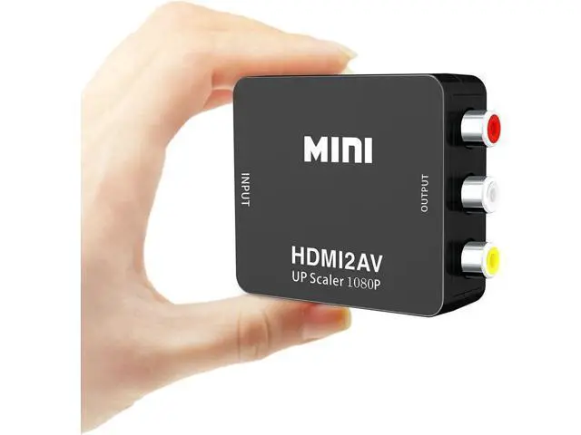 Alt view image 2 of 6 - HDMI to 3RCA CVBS Composite AV Converter Adapter, 1080P HDMI to RCA Video Audio Converter Support PAL/NTSC, for PC, Laptop, Xbox, PS4, PS3, Blu-Ray Player, DVD, Camera, HD TV, STB, VHS VCR