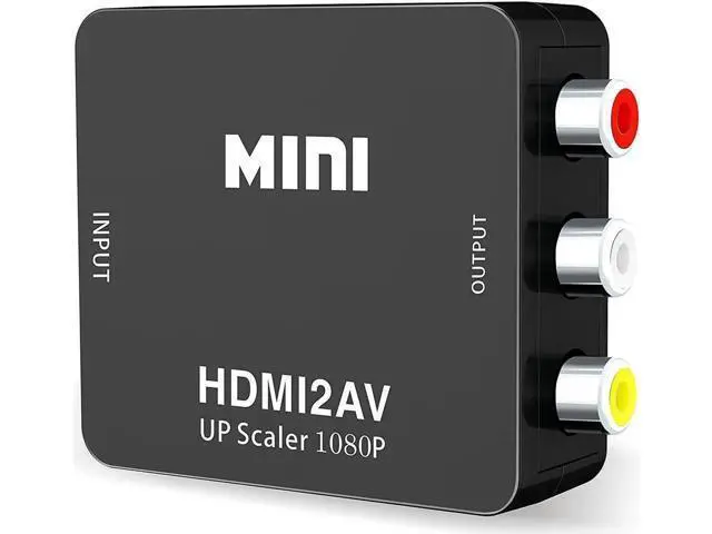 Alt view image 6 of 6 - HDMI to 3RCA CVBS Composite AV Converter Adapter, 1080P HDMI to RCA Video Audio Converter Support PAL/NTSC, for PC, Laptop, Xbox, PS4, PS3, Blu-Ray Player, DVD, Camera, HD TV, STB, VHS VCR