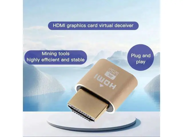 Alt view image 2 of 7 - 1 Pack 4K HDMI Dummy Plug EDID Emulator, Headless Virtual Display Adapter, 4K/2K@60Hz Support for Windows Mac Linux