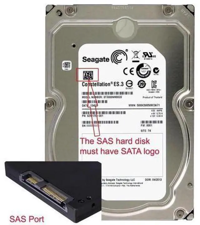 Alt view image 5 of 7 - SFF-8482 29Pin SAS to 22Pin SATA Adapter, SAS HDD to Motherboard SATA Converter