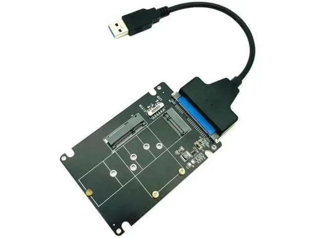 Alt view image 2 of 3 - 2 in 1 mSATA & B Key M.2 NGFF SATA SSD to SATA/USB Adapter Card