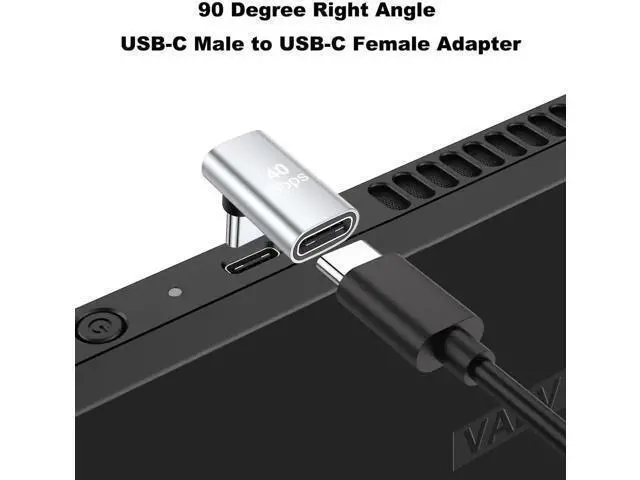 Alt view image 5 of 6 - Silver 2 Pack 90 Degree Right Angle USB-C Male to Female Extension Adapter, 100W PD Fast Charging Type-C Elbow Extender Compatible with Steam Deck, ROG Ally, Switch, Laptops, Tablets & Smartphones