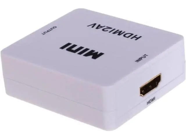 Alt view image 4 of 7 - 1080P Mini HDMI to RCA Converter, HDMI to CVBS AV Composite Audio Video Adapter, Supports NTSC PAL, Plug and Play for HDTV, Old TV, Projector, DVD Player