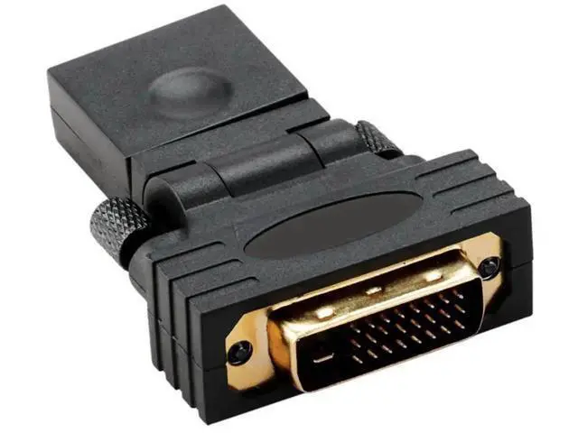 Alt view image 2 of 7 - 180°&360° Rotatable HDMI Female to DVI Male Adapter, Gold-Plated Bidirectional HDMI DVI Converter for TV Monitor Computer