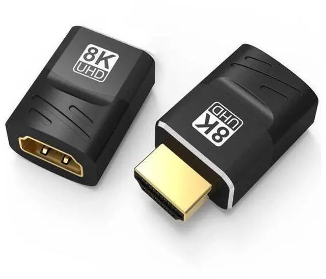 Main image of 2-Pack HDMI 2.1 Female to Female Coupler, 48Gbps 8K HDMI Extension Connector, Support 8K@60Hz, 4K@120Hz & HDR, Black HDMI Extender Adapter for HDTV, Monitor, Laptop, Xbox, PS4/PS5