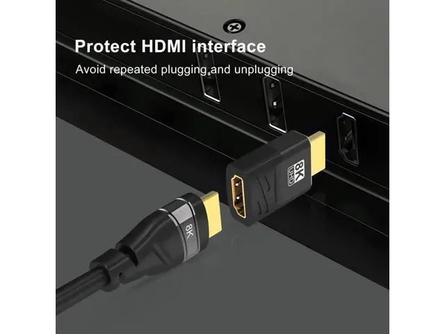 Alt view image 3 of 6 - 2-Pack HDMI 2.1 Female to Female Coupler, 48Gbps 8K HDMI Extension Connector, Support 8K@60Hz, 4K@120Hz & HDR, Black HDMI Extender Adapter for HDTV, Monitor, Laptop, Xbox, PS4/PS5
