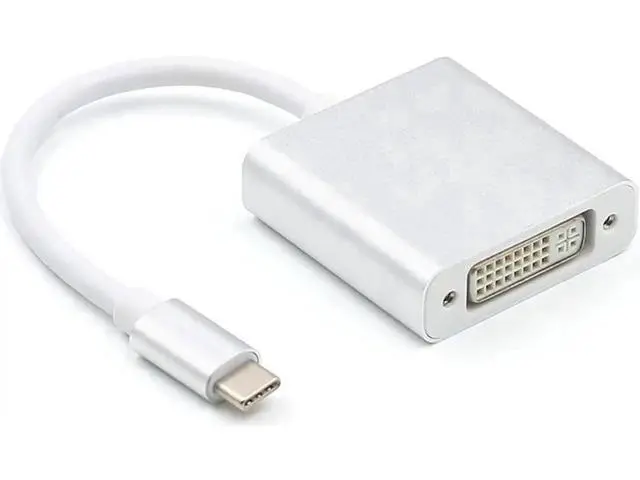 Alt view image 2 of 4 - USB C to DVI-D Adapter, USB 3.1 Type-C (USB-C) to DVI 1080P@60Hz Converter, Thunderbolt 3 & DP Alt Mode Compatible, Aluminum Case for 2017 MacBook Pro, Yoga 920 Silver