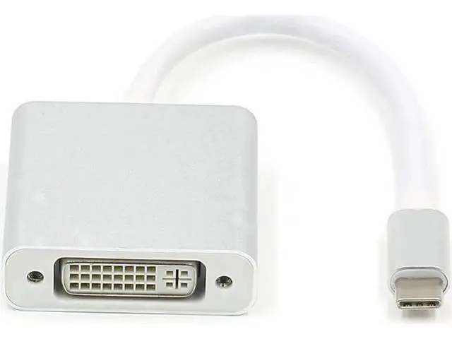 Alt view image 3 of 4 - USB C to DVI-D Adapter, USB 3.1 Type-C (USB-C) to DVI 1080P@60Hz Converter, Thunderbolt 3 & DP Alt Mode Compatible, Aluminum Case for 2017 MacBook Pro, Yoga 920 Silver