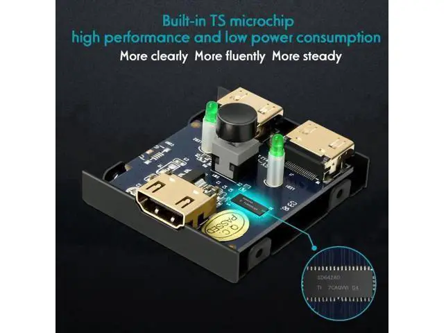 Alt view image 7 of 7 - Bi-Directional HDMI Switch Splitter 1 in 2 Out / 2 in 1, 4K Ultra HD 3D 1080P HDMI Adapter, HDCP Compliant Compatible with Xbox, PS3/PS4, Roku, Cable Box, DVD Player, HDTV