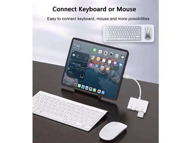 Alt view image 5 of 7 - 3-in-1 USB-C Adapter with 3.5mm AUX Jack, OTG & 60W PD Charging Port, Compatible with iPhone 15/16, iPad Pro, MacBook