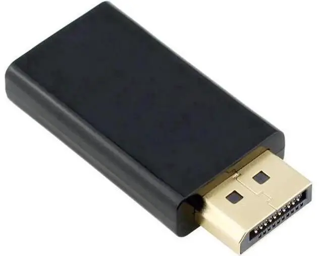 Alt view image 3 of 3 - Gold Plated Passive DisplayPort to HDMI Adapter, Compact DP Male to HDMI Female Converter, 1080P Full HD Video Dongle Compatible with Dell HP Lenovo ASUS Acer MSI Laptops Desktops Monitors HDTV Projec