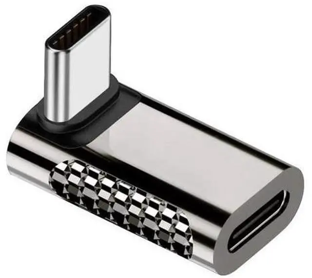 Main image of Up/Down 90 Degree USB4 Type C Male to Female Adapter, 20Gbps Data Transfer 100W PD Charging 8K Video Output Elbow Converter Compatible with All USB4, Thunderbolt 3/4, USB-C Laptops & Handheld Game Con