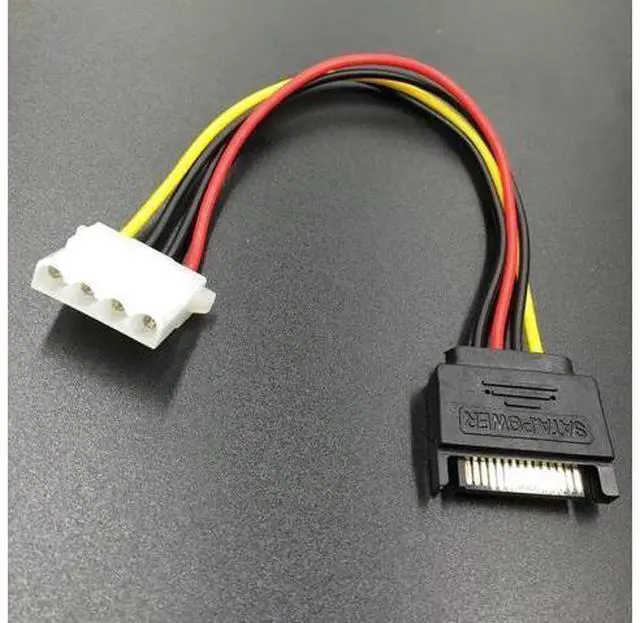Main image of 20CM SATA 15Pin Male to Molex IDE 4Pin Female Power Cable, SATA to 4Pin Power Adapter for Mining Rigs