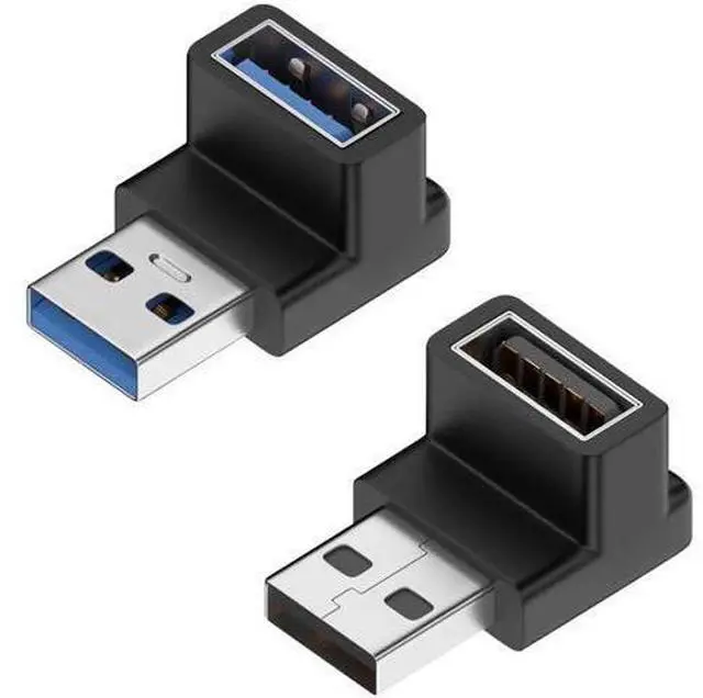 Main image of 90 Degree Up-Down USB 3.1 Adapter, Vertical USB A Male to Female Elbow Connector, High Speed USB A Extender for PC, Laptop, USB Charger, Flash Drives & All USB-A Devices
