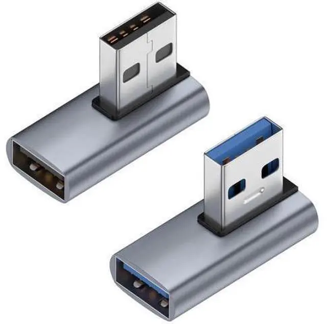 Main image of 90 Degree Right Angle USB 3.1 Adapter, USB A Male to Female Left & Right Elbow Connector, High Speed USB A Extender for PC, Laptop, USB Charger, Flash Drives & All USB-A Devices