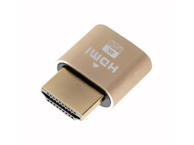Main image of 1PCS 4K HDMI Dummy Plug EDID Emulator, Headless Virtual Display Adapter Supports 4K 60Hz 1440P for Windows Mac Linux