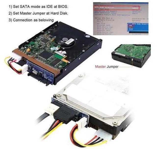 Alt view image 3 of 7 - 3.5" IDE PATA 40Pin Hard Drive to SATA Motherboard Adapter Converter