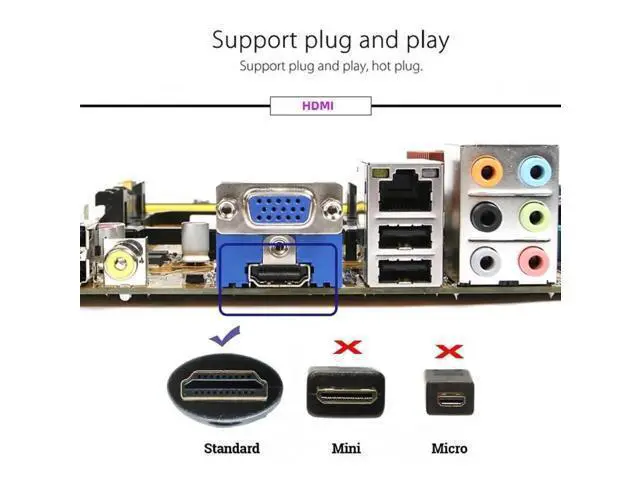 Alt view image 5 of 7 - Gold HDMI Dummy Plug Virtual Display Emulator, 4K@60Hz HDMI 1.4 EDID DDC Headless Ghost Monitor Adapter for Mining Remote PC