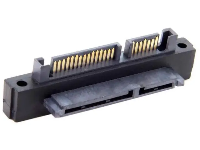 Alt view image 4 of 7 - 90 Degree Up Angled SATA 22Pin Male to Female Gender Changer Adapter for 2.5/3.5 Inch HDD & SSD
