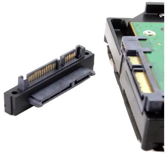 Alt view image 6 of 7 - 90 Degree Up Angled SATA 22Pin Male to Female Gender Changer Adapter for 2.5/3.5 Inch HDD & SSD