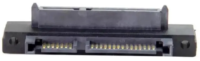 Alt view image 7 of 7 - 90 Degree Up Angled SATA 22Pin 7+15 Male to Female Extension Adapter