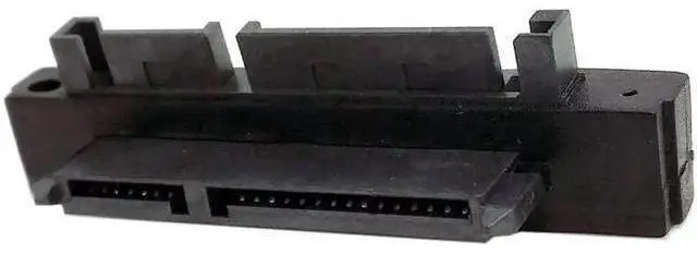 Alt view image 6 of 7 - 90 Degree Right Angled SATA 22Pin 7+15 Male to Female Extension Adapter