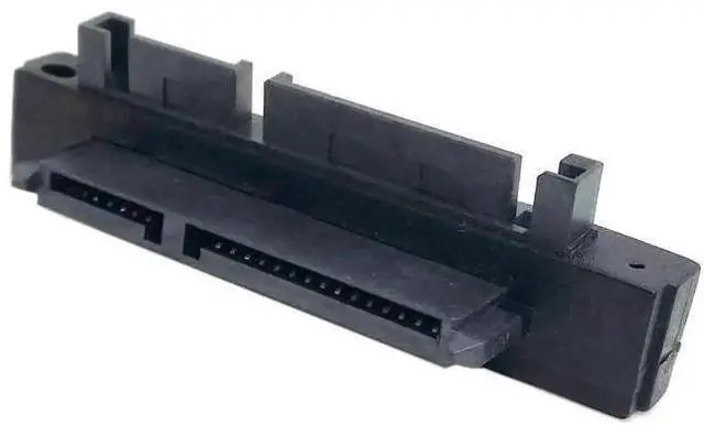 Alt view image 7 of 7 - 90 Degree Right Angled SATA 22Pin 7+15 Male to Female Extension Adapter