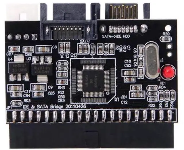 Alt view image 5 of 7 - Reversible IDE PATA 100/133 to Dual SATA 7Pin Converter for HDD