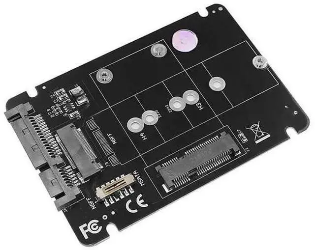 Main image of 2-in-1 M.2 NGFF Key B SATA & mSATA SSD to SATA 3.0 Adapter Card, 6Gbps 2.5 Inch SATA Riser Converter Board