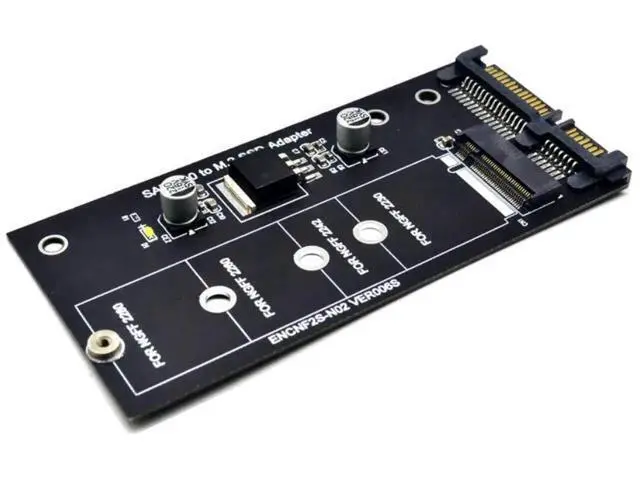 Alt view image 5 of 7 - B Key M.2 NGFF to SATA III Adapter Card, SATA3 7+5Pin M.2 SSD Converter Supports 30/42/60/80mm M.2 Drives, Black