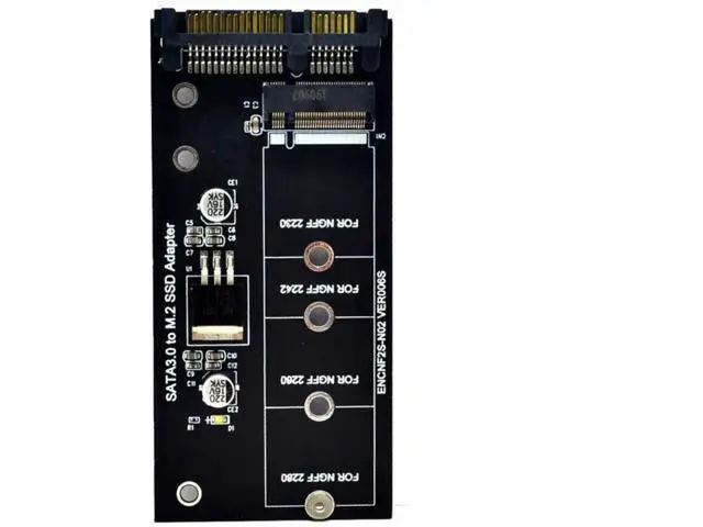 Alt view image 6 of 7 - B Key M.2 NGFF to SATA III Adapter Card, SATA3 7+5Pin M.2 SSD Converter Supports 30/42/60/80mm M.2 Drives, Black