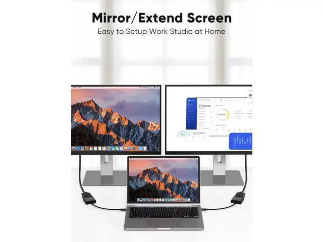 Alt view image 6 of 7 - USB C to VGA Adapter, Thunderbolt 3/4 to VGA 1080P@60Hz Converter for Old Mac Monitor, Compatible with iPhone 15/16 Series, MacBook Pro/Air, iPad Pro, iMac, Surface Book