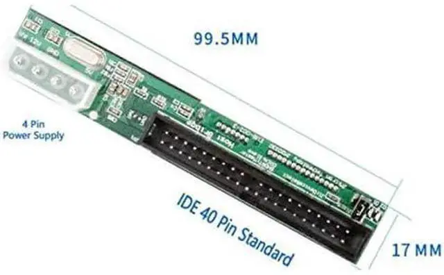Alt view image 5 of 7 - Narrow PCB IDE PATA to SATA Converter Adapter, Parallel to Serial ATA Bridge Board for 2.5/3.5" HDD, DVD, CD-ROM, CD-RW, DVD-RAM Drives with 7+15Pin SATA Port
