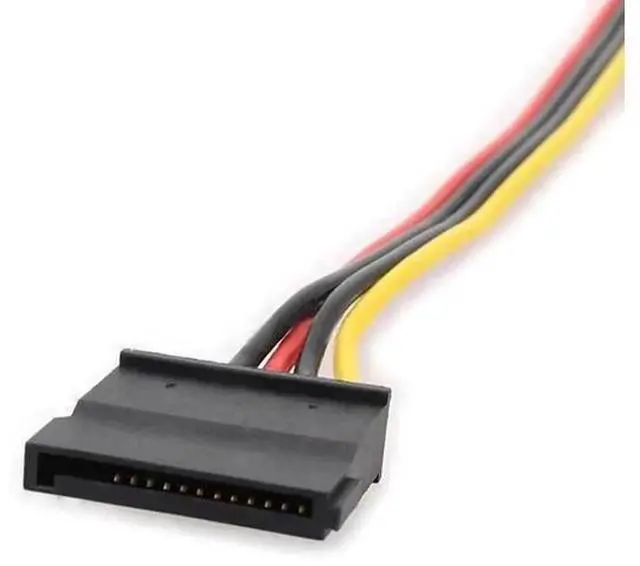 Alt view image 4 of 6 - FDD Small 4Pin Male to 15Pin SATA Female Power Cable, 18AWG Floppy Drive Power Adapter Cord