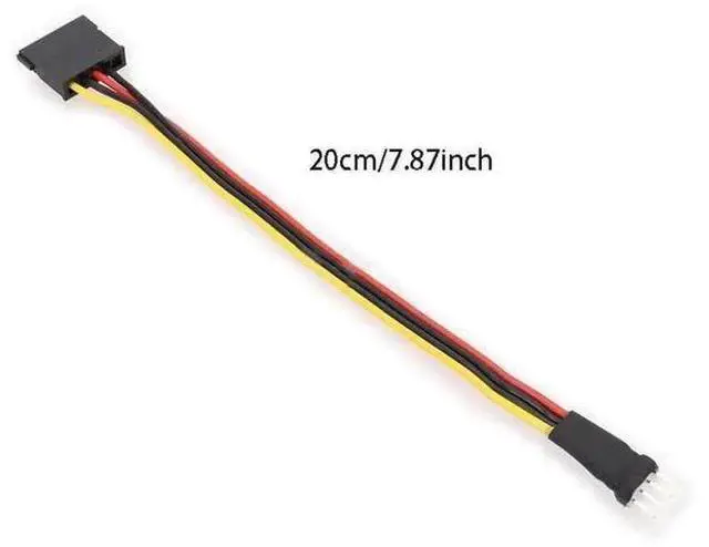 Alt view image 5 of 6 - FDD Small 4Pin Male to 15Pin SATA Female Power Cable, 18AWG Floppy Drive Power Adapter Cord