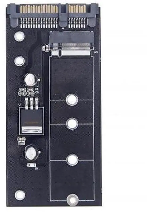 Main image of JAENFON M.2 B Key to SATA 3.0 Adapter Card, 2.5 Inch NGFF M.2 SATA SSD Riser Board Supports 2230/2242/2260/2280 M.2 Drives