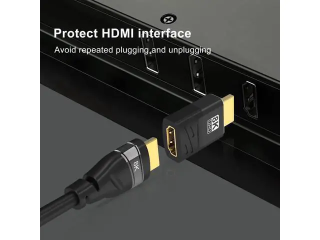 Alt view image 4 of 7 - 2 Pack HDMI 2.1 Female to Female Coupler Adapter, 8K@60Hz 4K@120Hz HDR eARC HDMI Extension Connector for HDTV PC Laptop Monitor PS5