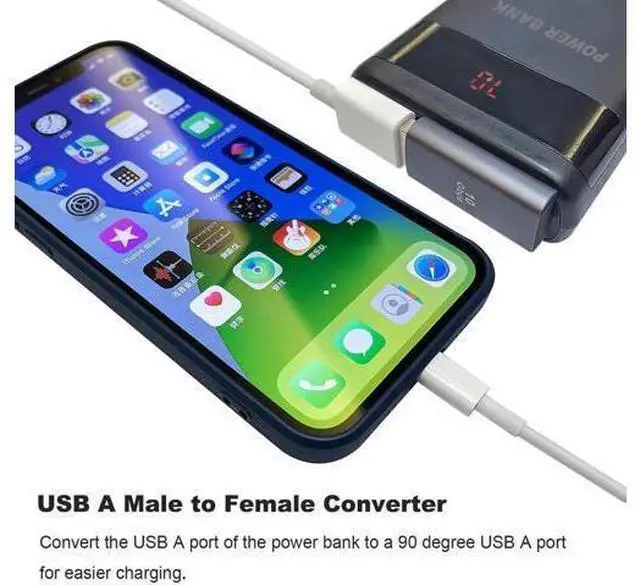 Alt view image 2 of 6 - 2 Pack 90 Degree USB 3.1 Male to Female Adapter, Left & Right Angled USB A Extender Converter Compatible with PC, Laptop, USB Charger, Power Bank and More
