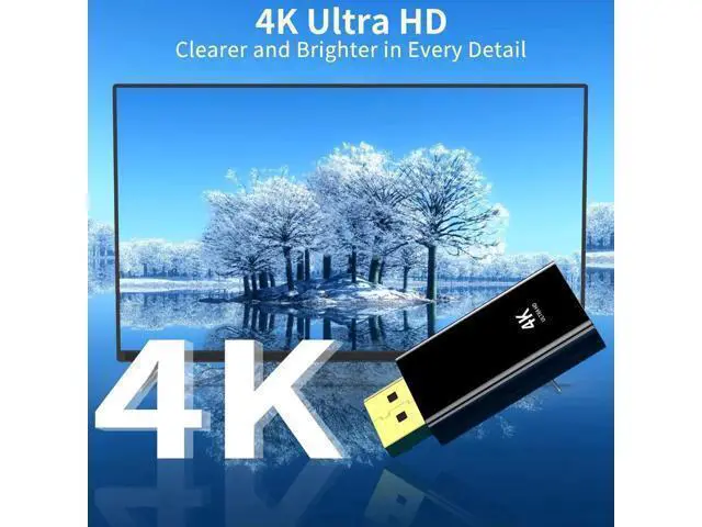 Alt view image 3 of 6 - 2-Pack Passive DisplayPort to HDMI Adapter, Uni-Directional DP Male to HDMI Female Converter, 24K Gold-Plated Supports 4K, for PC Desktop, GPU, HDTV, Projector