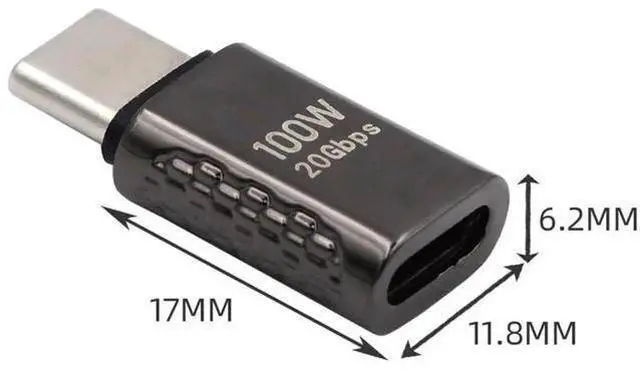 Alt view image 6 of 7 - 20Gbps USB4 Type C Male to Female Straight Adapter, 100W PD Charging, 8K@60Hz Video & High-Speed Data Transfer Extender Connector, Compatible with MacBook, iPad, iPhone 15, Samsung, Dell, Lenovo, Stea